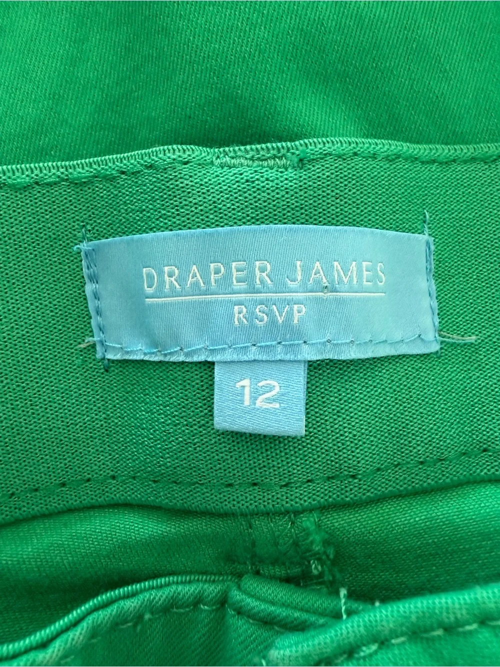 NWT Draper James RSVP Emerald Green Roll Cuff Skinny Pants, Size 12
